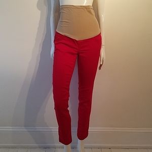 LAST CHANCE Bright red motherhood maternity jeans